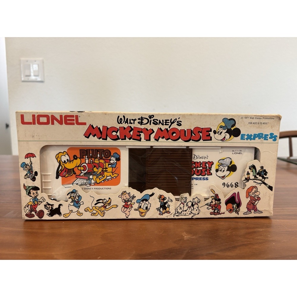 Lionel Walt Disney Mickey Mouse Express Pluto Car 6-9668 Vintage O-Gauge Boxed